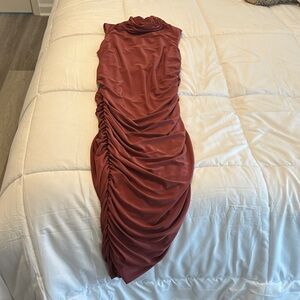 Express Terracotta Sleeveless Dress